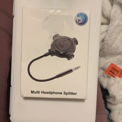 LP Headphone Splitter, Nylon-Braided 3.5mm Audio Stereo Splitter, Male to 3 Female Ports for MacBook, Mac, iPad, iPhone(≤6), iPod, Tablet, Laptop, PC,