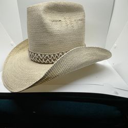 Unisex Stetson Vintage Roadrunner Straw Hat size 6 3/4