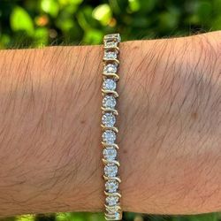 Jewelry 14k white gold 2.2 CTW Diamond Tennis bracelet 7”