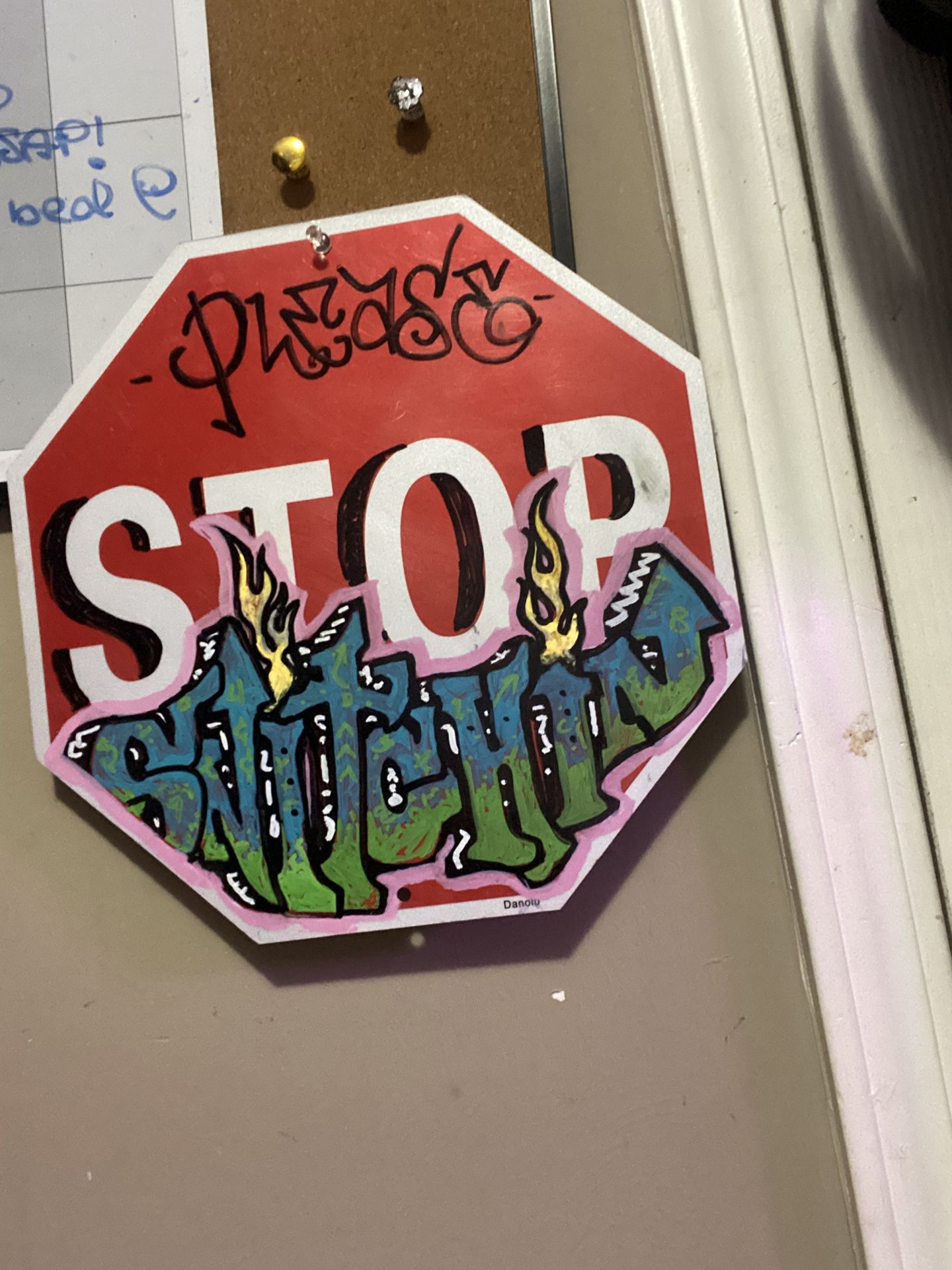 Custom Graffiti Stop Sign