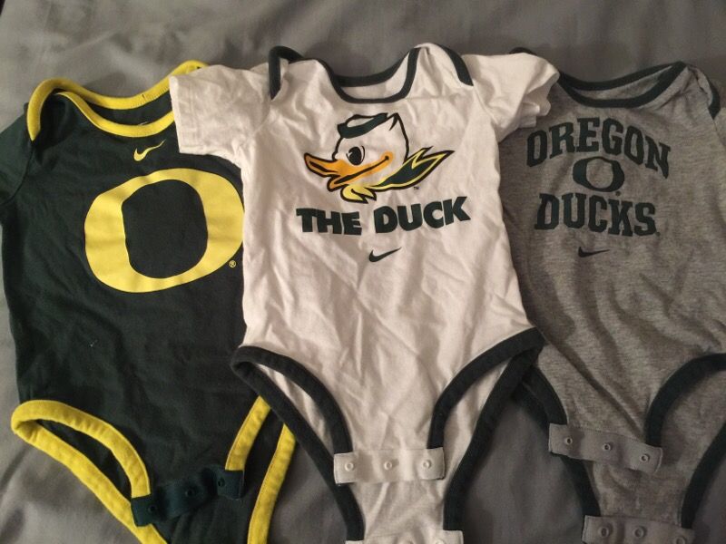 Nike Oregon Ducks onesies