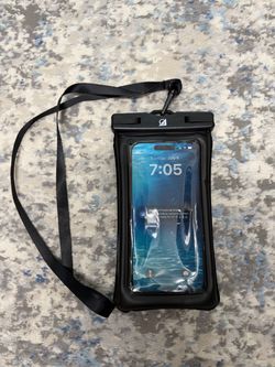 iPhone waterproof floating phone case pouch with lanyard