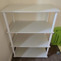 4-Shelf Storage, Bookcase, storage shelves, White