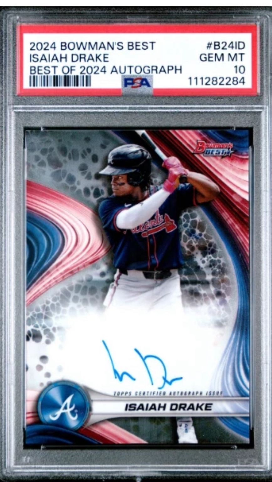 2024 Bowman'S Best Best Of 2024 Autographs B24ID ISAIAH DRAKE PSA 10