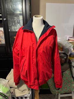 Musto Snugs Ocean Engineered Jacket Mens M Red Navy Fleece Lined Sailing