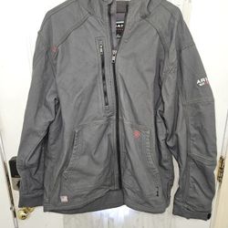 NEW ARIAT FR DURALIGTH STRETCH CANVAS MEN'S WORK JACKET SIZE LARGE REGULAR 