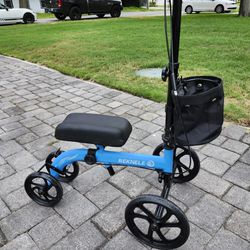 Delivery Avail  Blue Knee Scooter Walker  Or Crutches Or Walker