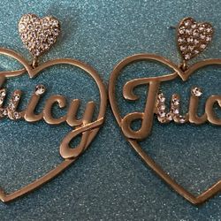 Juicy Heart Rhinestone Earings