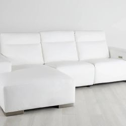 Leather Power Sofa Recliner and Chaise 
