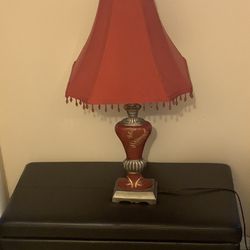 Beautiful Red/Gold Vintage Lamp