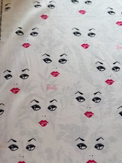 Barbie Face Print Cotton Fabric
