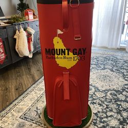 Perfect Condition Mount Gay Rum Golf Bag With Shelves 