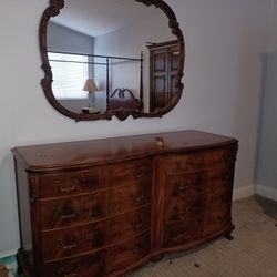 Antique Dresser With Mirror 