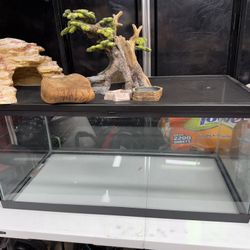 40 Gallon Reptile Tank & Accessories 