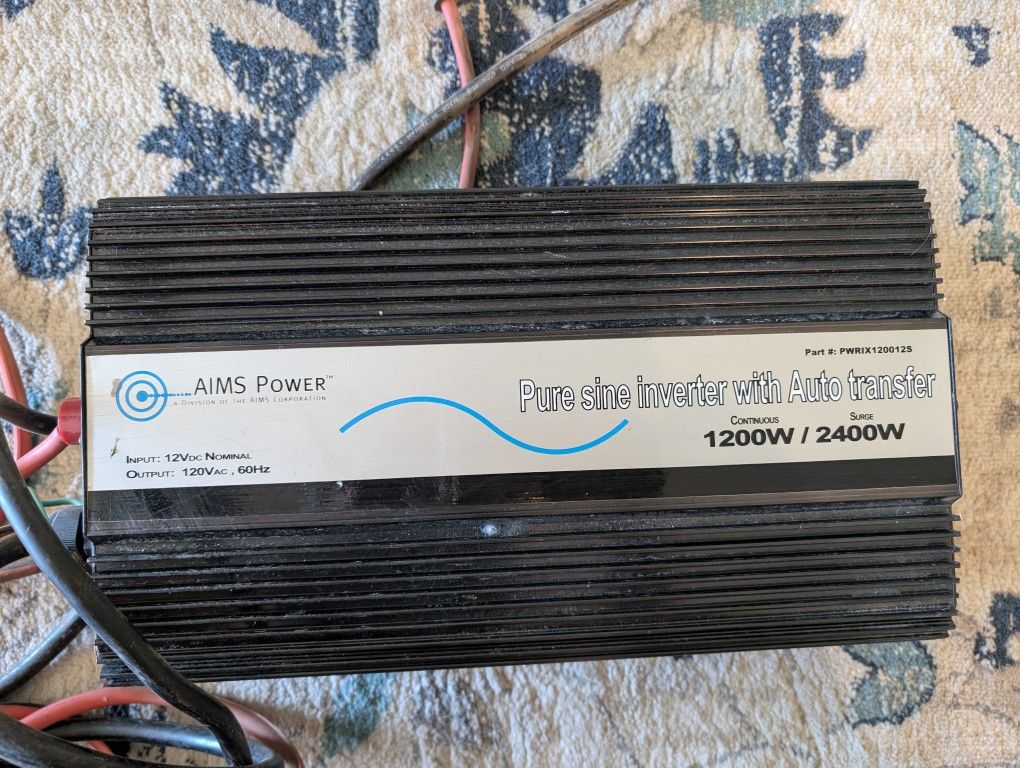 AIMS Power 1200W/4000W pure Sine Inverter With Auto Transfer