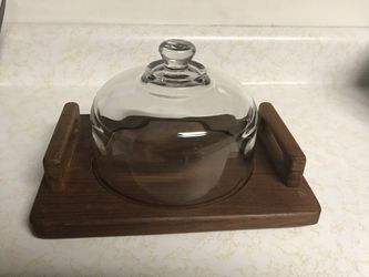 Cheese Board with Glass Dome by Goodwood