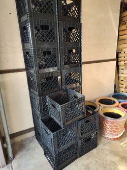 Milk crates available $3 each firm