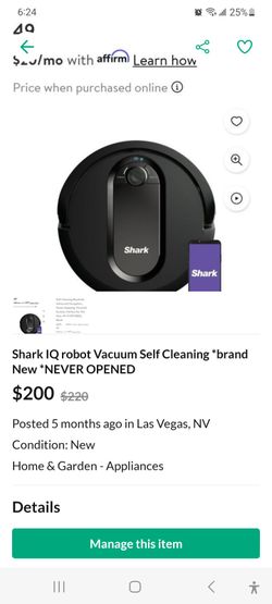 Shark IQ robot Vacuum Self Cleaning *brand New *NEVER OPENED Excellent Deal