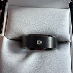 Black Tungsten Wedding Band 