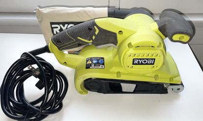 Ryobi BE319 6 Amp Portable Corded 3" x 18" Belt Sander with Dust Bag M2