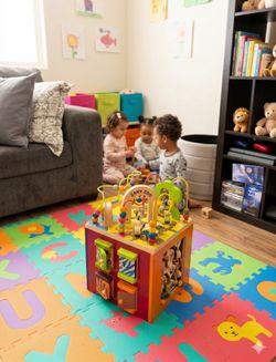B. toys Wooden Activity Cube - Zany Zoo Toddler Toy
