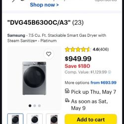 Samsung washier And dryer