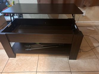 Lift-Top Coffee Table with Storage Shelf