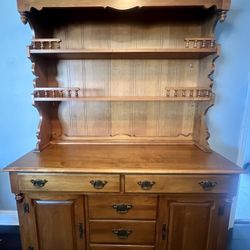 Vintage China Cabinet And Hutch 