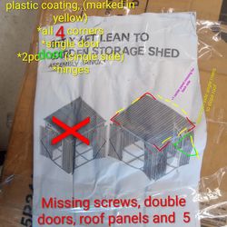 Metal shed panels only