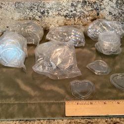 60 Ty Beanie Baby Tag Protectors Plastic Heart Hang Tag Holder Set [New]