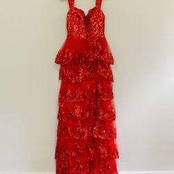 BRAND NEW STUNNING Rose Red Sequin Dress Size 0