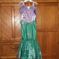 NEW Disney Ariel Sz 4-6x Little Mermaid Halloween Costume Dress Princess