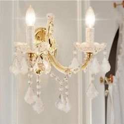 Crystal Wall Lights, Modern Sconce - Brilliant 2 Lights Maria Theresa Wall