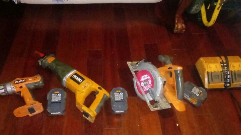 RIDGID power tools whole set