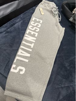 Essentials Fear of God Men's Fleece Relaxed Sweatpants Dark Heather Gray