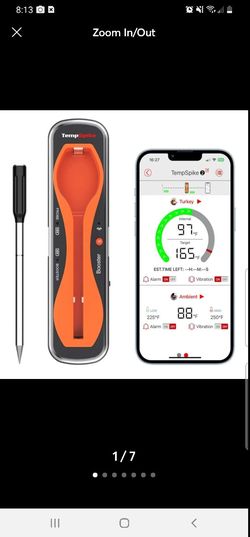 ThermoPro TempSpike 500 ft Wireless Meat Thermometer Digital

Bluetooth Meat Thermometer for Beef Lamb Chicken Turkey

Smoker Acccessories for Rotisse