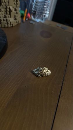 10k Gold Heart Nugget Earrings