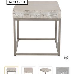 Concrete And Steel  End Table  Modern/industrial - Made By Four Hands- $750