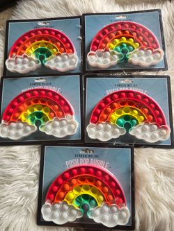 New 5 push pop bubble rainbow toys