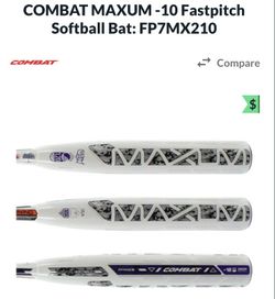 Fast pitch Softball Bat Drop 10 Combat Maxim