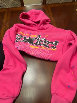 Pink V2 Sp5der Hoodie Medium