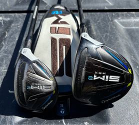 TaylorMade SIM2 MAX 3 wood & 3 hybrid “Stiff” flex