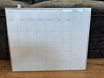 Dry Erase Calendar Board