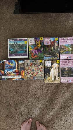 Puzzle Bundle – 8 Puzzles (500–1000 Pieces) – $25 OBO