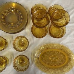 Vintage Set Of Indiana Glass/Sandwich-Tiara Pattern/1960’s/17 Pieces