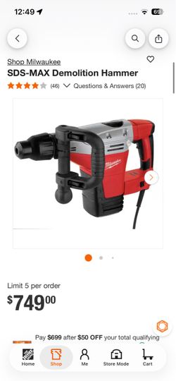 Milwaukee SDS-MAX Demolition Hammer