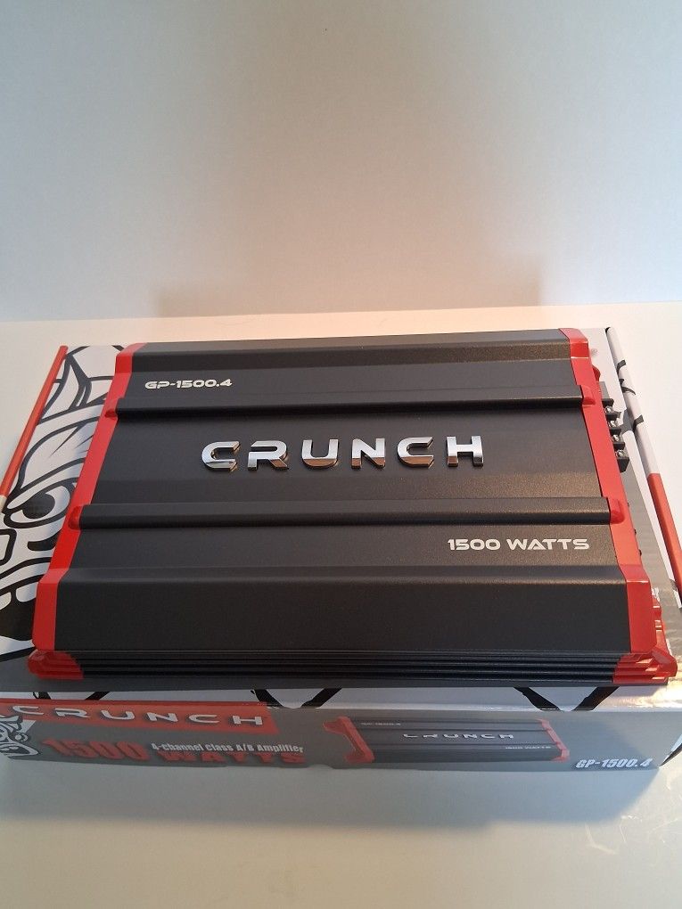 CRUNCH 1500 WATTS 4 CHANNEL BUILT-IN CROSSOVER CAR AMPLIFIER 