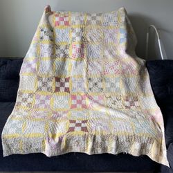 Vintage nine-patch quilt