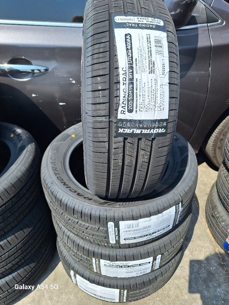 $350 //205/55/16/ ROYAL BLACK NEW FOUR TIRES