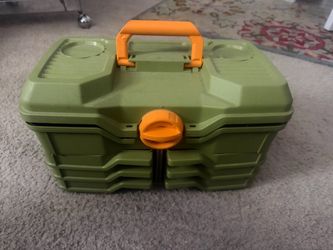 Fishing tackle Box with fishing gear